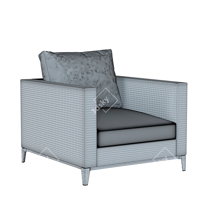 Luxury Andersen Armchair: Russian Elegance 3D model image 5