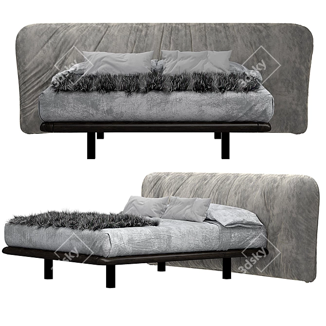 Marlon Cattelan Italia Palazzo Bed 3D model image 1