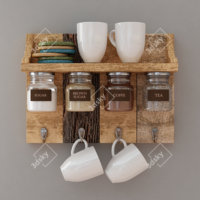 Coffee Station: Organize Your Kitchen 3D model image 2