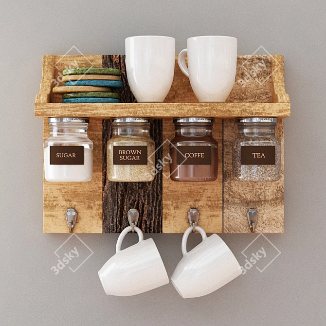 Coffee Station: Organize Your Kitchen 3D model image 4