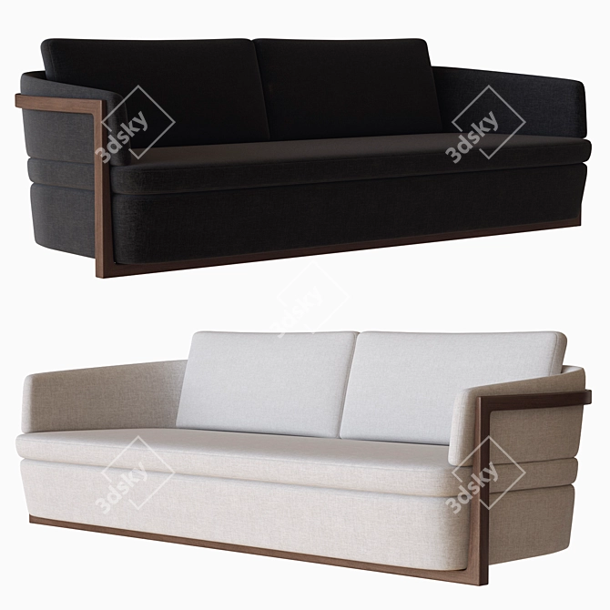 Luxury Italian Sofa: Porada Arena Divano 3D model image 2