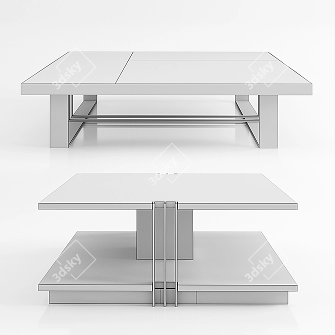 Elegant Minimalistic Coffee Table 3D model image 3
