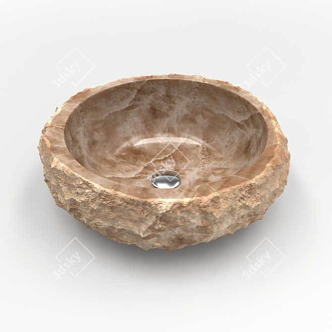 Elegant Onyx Sink 3D model image 1