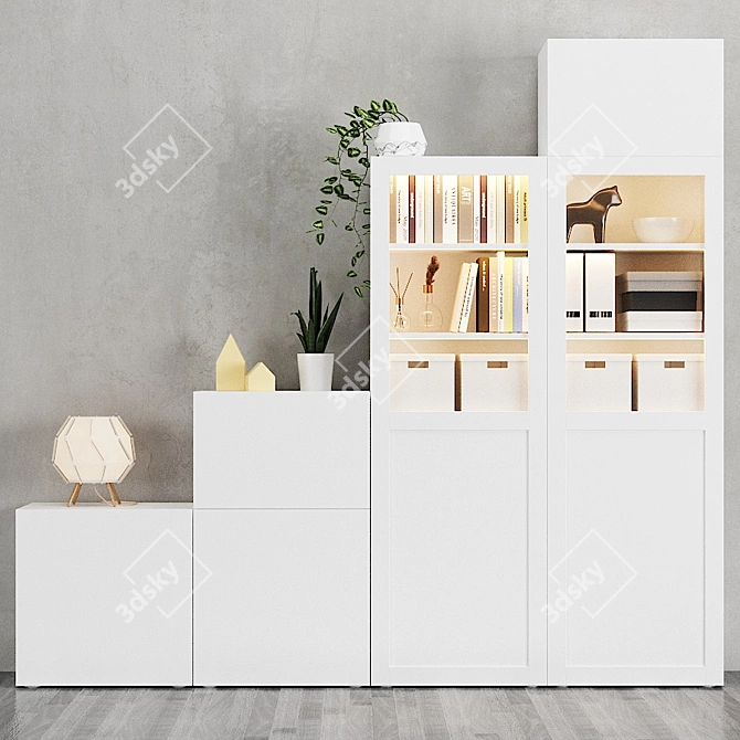 OPHUS Combined Storage Cabinet | IKEA 3D model image 1