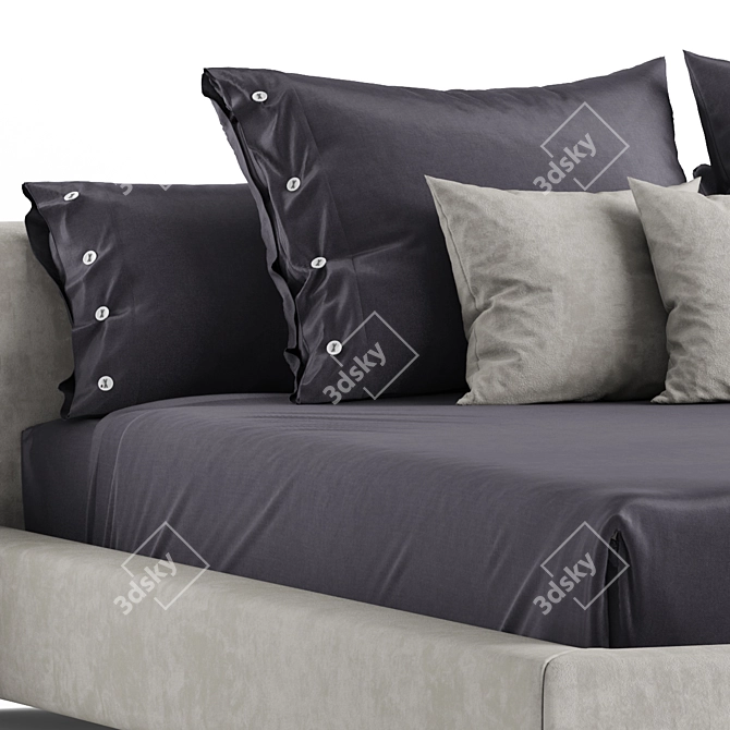 Flexform Groundpiece: Innovative Bed Design 3D model image 2