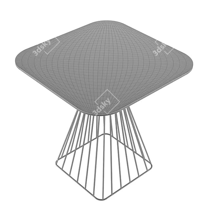 Sleek Glass Tern Table 3D model image 4