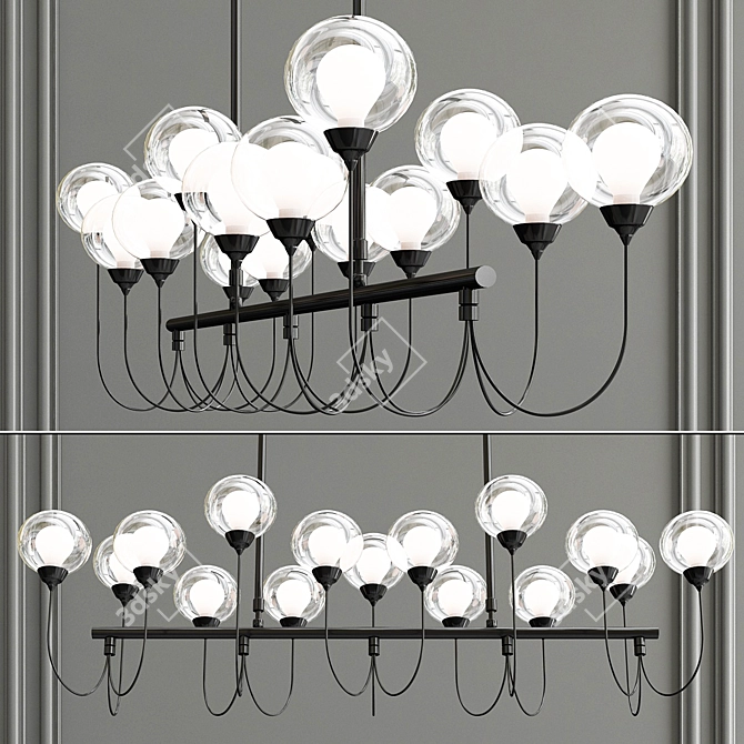 Elegant DeMarkt Chandelier: Bremen 3D model image 2