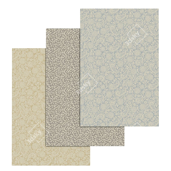 High Quality Carpet Set 3D model image 1