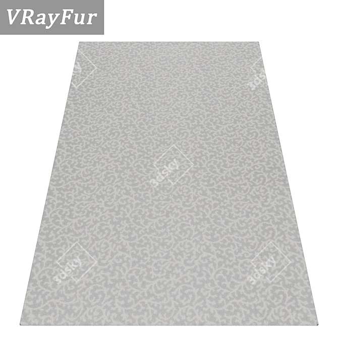 3-Piece High-Quality Carpets Set 3D model image 2