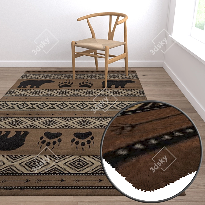 Premium Carpet Set: High-Quality Textures 3D model image 4