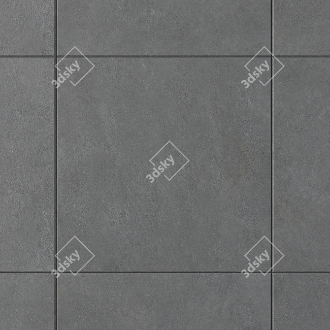 Concrete Wall Tiles: Cumulus Anthracite+Texture Set 3D model image 2