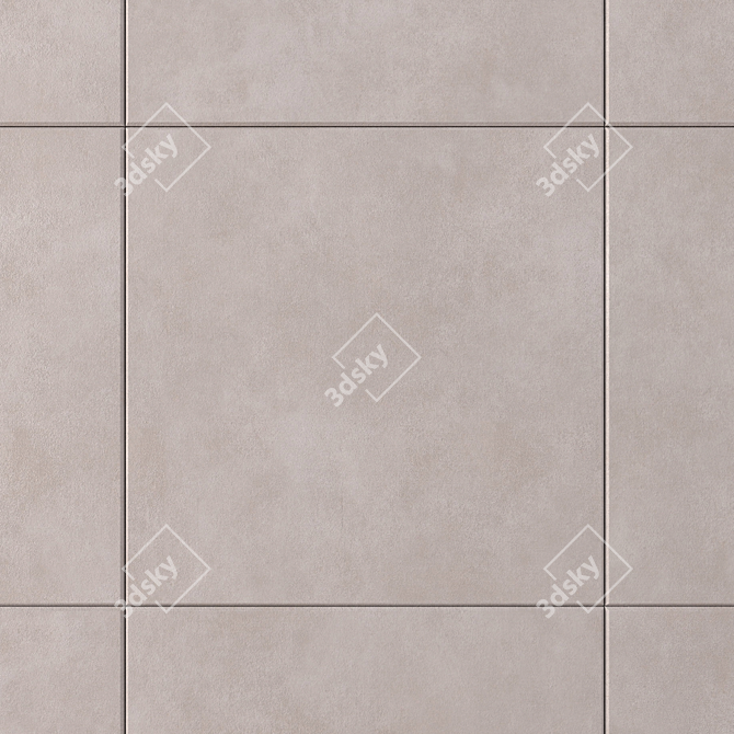 Galaxy Cement Wall Tiles: Contemporary Concrete Elegance 3D model image 2