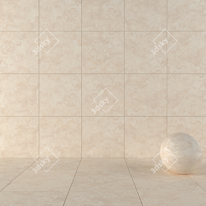 Nirvana Beige Concrete Wall Tiles 3D model image 1