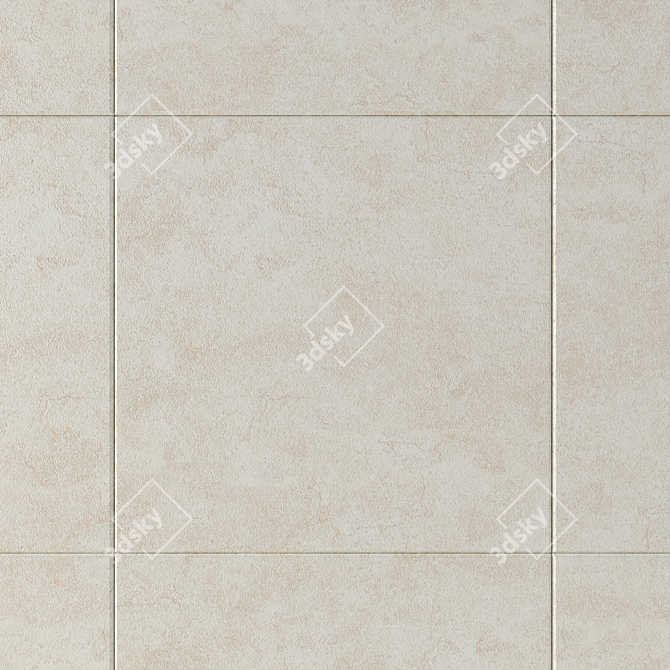 NIRVANA Cream Concrete Wall Tiles 3D model image 2