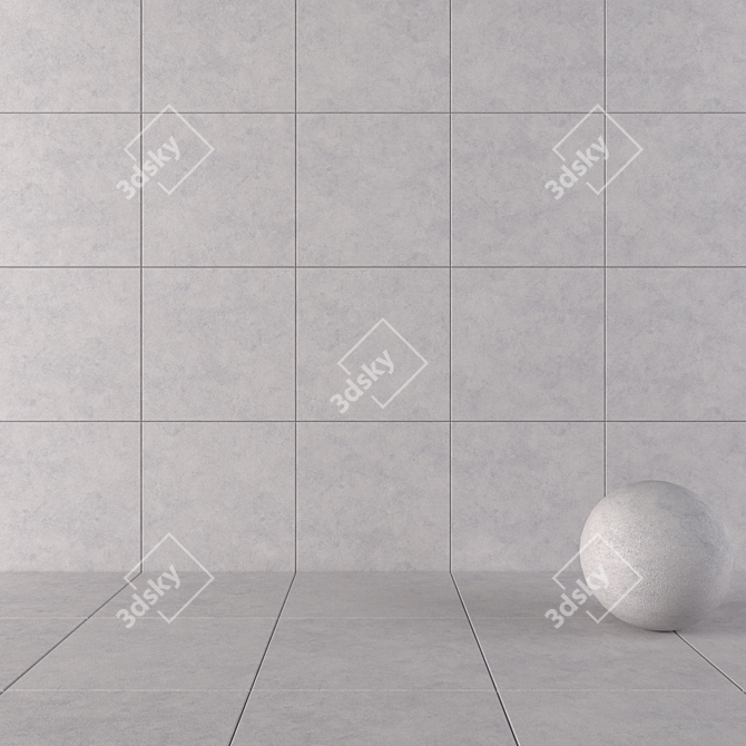 Nirvana Grey Concrete Wall Tiles 3D model image 1