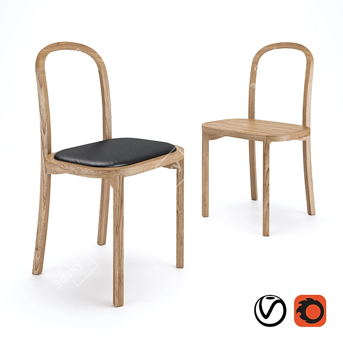 Elegant Siro Chair: Designed Excellence 3D model image 1