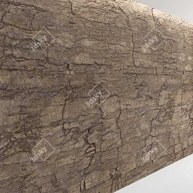 High-Quality Rock Wall Texture Pack 3D model image 3