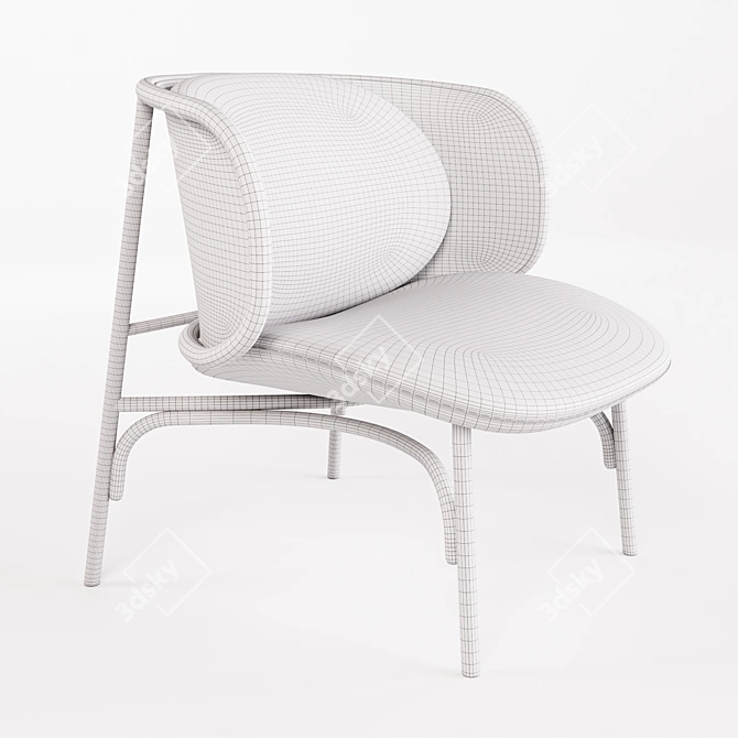 Suzenne Rattan Divani: Game-Ready Chair 3D model image 2