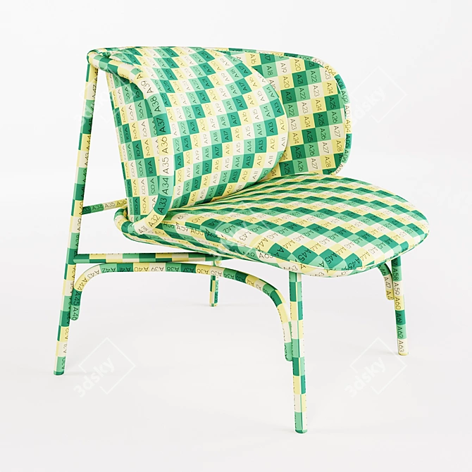 Suzenne Rattan Divani: Game-Ready Chair 3D model image 3