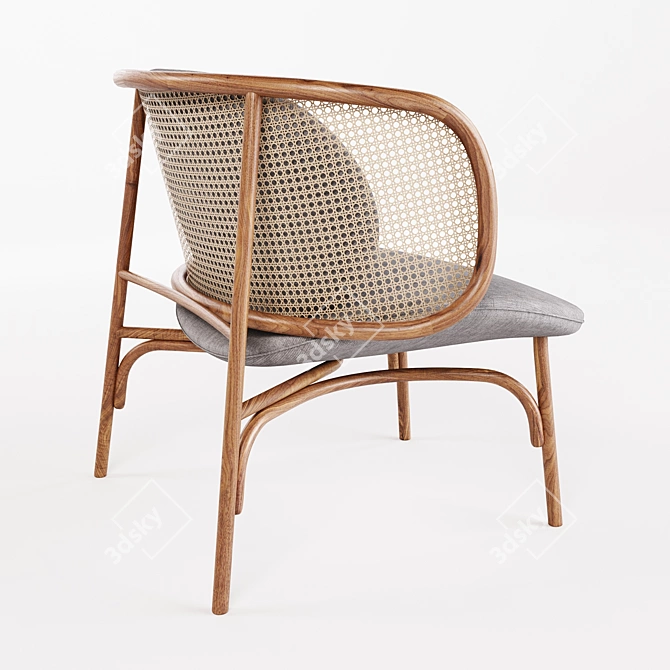 Suzenne Rattan Divani: Game-Ready Chair 3D model image 4