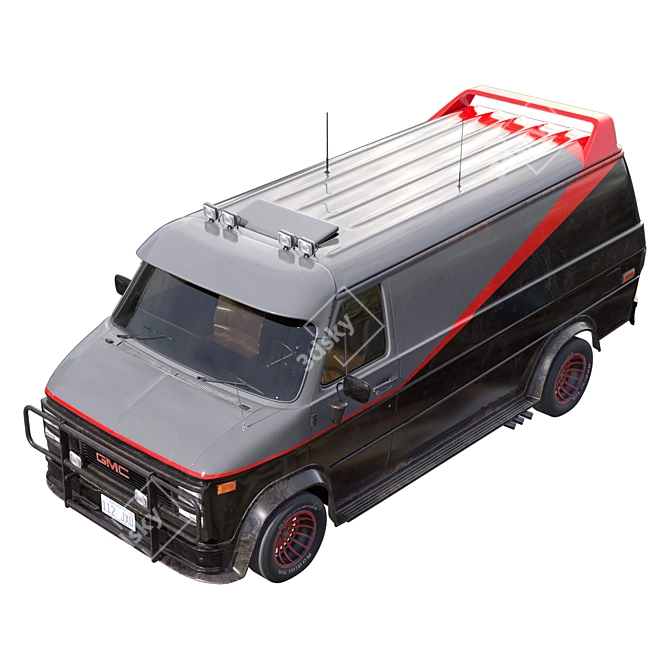 Classic A-Team Van: GMC Vandura 1983 3D model image 3