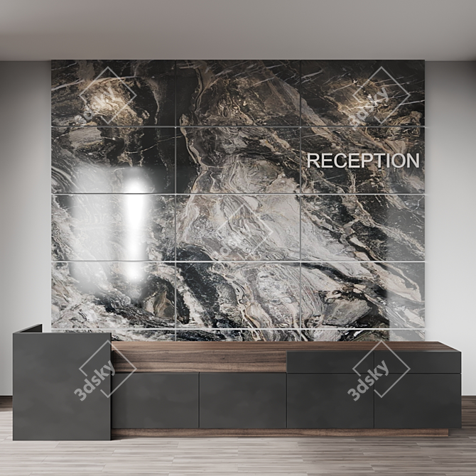 Modern  Reception Desk 3D model image 1