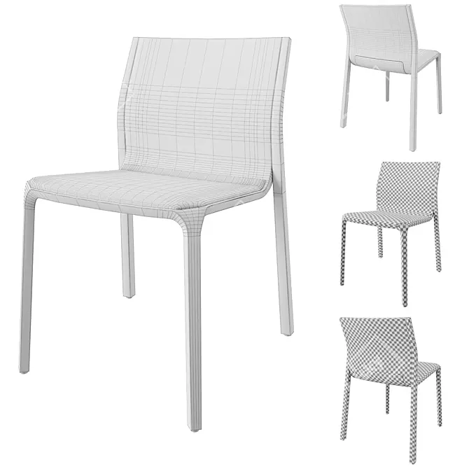 Ondarreta Silu Galleta: Stylish and Versatile Dining Chair 3D model image 3