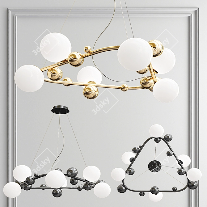 Lightest Chandelier: Illuminate in Style 3D model image 1