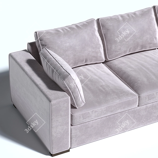 Origami Lion Corner Sofa in Microvelvet 3D model image 7