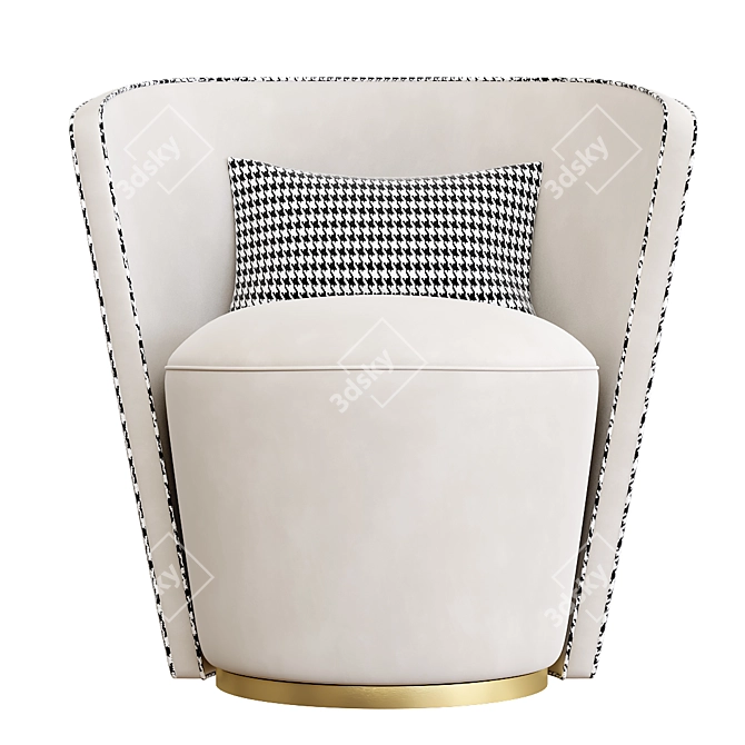 Elegant Manro Chair: 760x620x760mm 3D model image 2