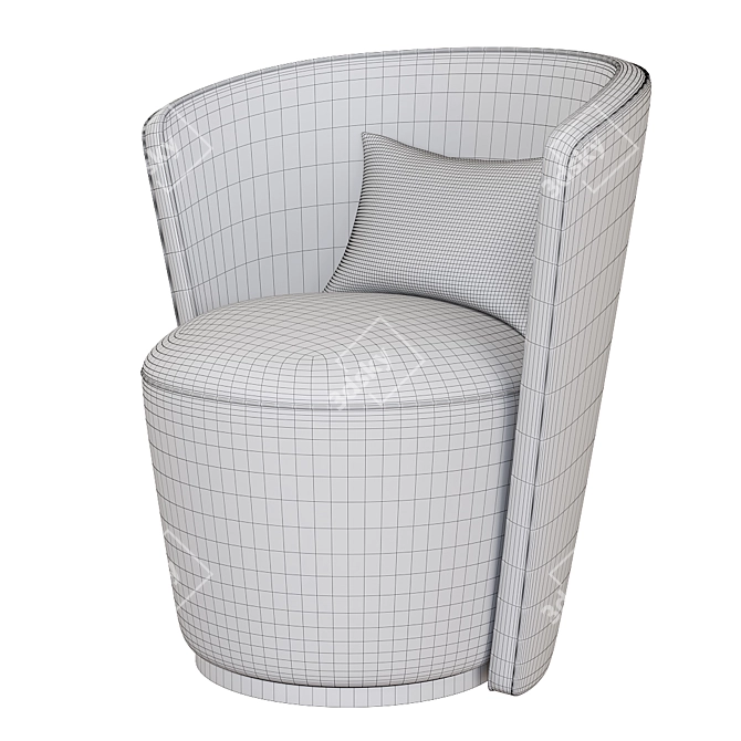 Elegant Manro Chair: 760x620x760mm 3D model image 4