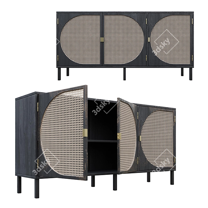 Retro Terra Webbing Dressoir 3D model image 1