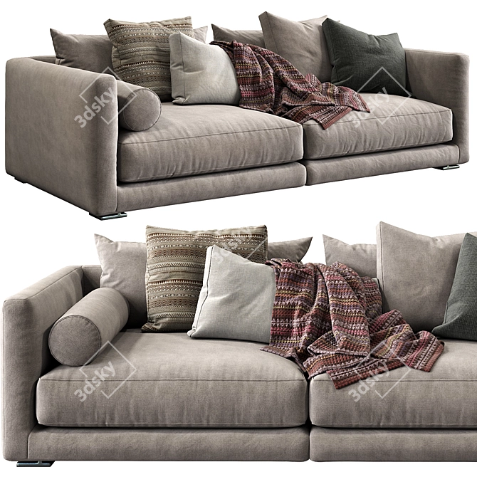 Modern Poliform Bristol Sofa 3D model image 1