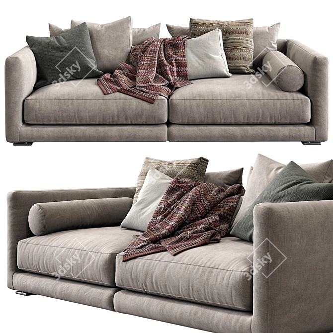 Modern Poliform Bristol Sofa 3D model image 3