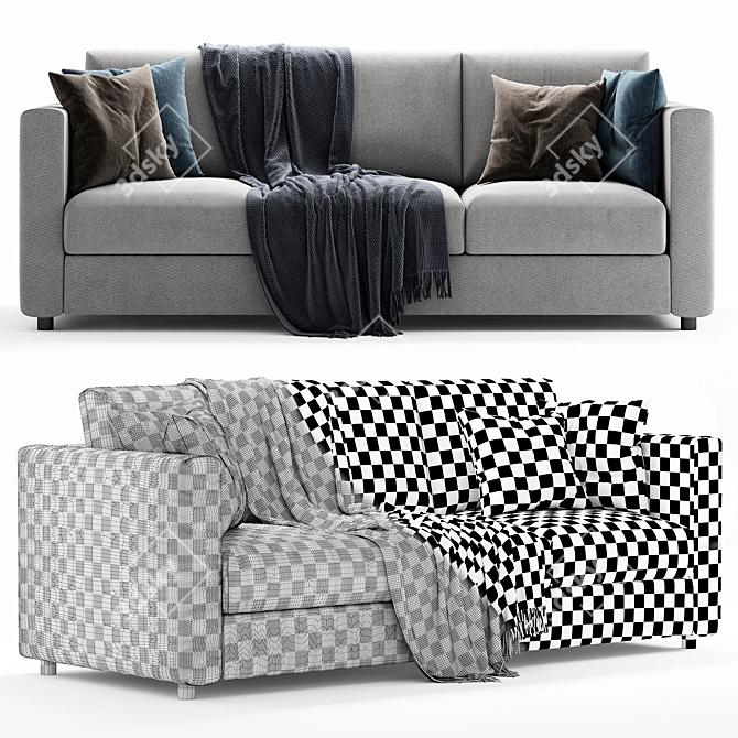 Elegant and Comfortable Ikea Finnala Sofa 3D model image 4