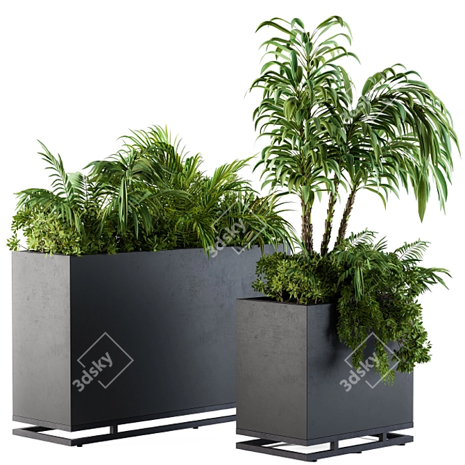 Metal Compact Plant Box 3D model image 2