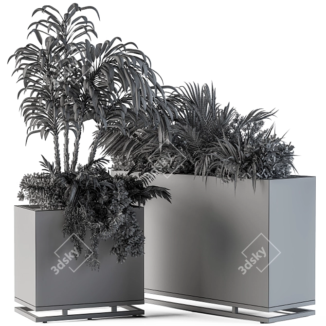 Metal Compact Plant Box 3D model image 5