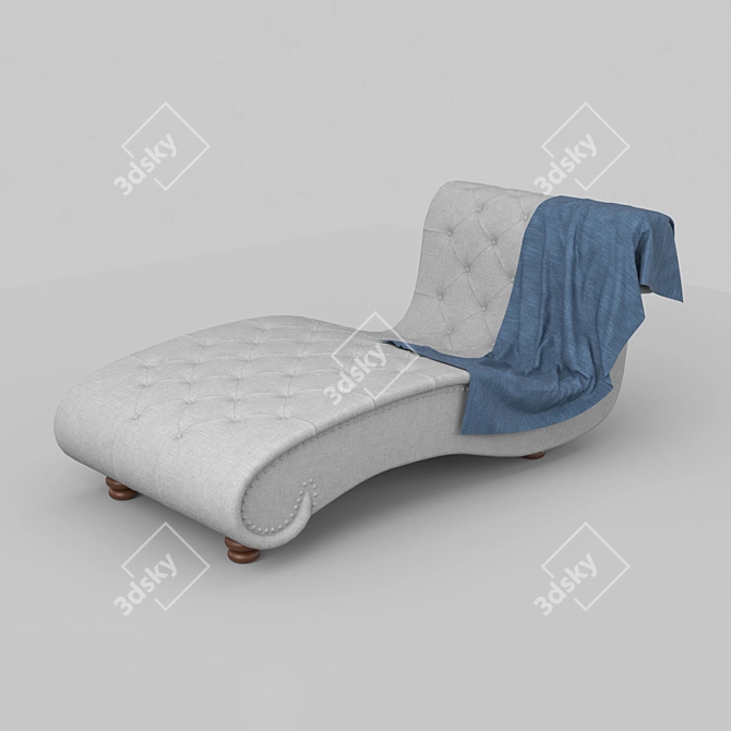 Modern Chesterfield Lounge: 3DsMax Modeled with High-Detail Cloth 3D model image 3