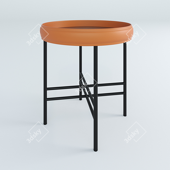 Elegant Walnut Coffee Table 3D model image 1