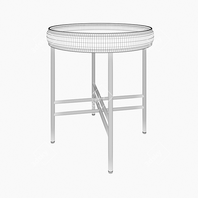 Elegant Walnut Coffee Table 3D model image 3
