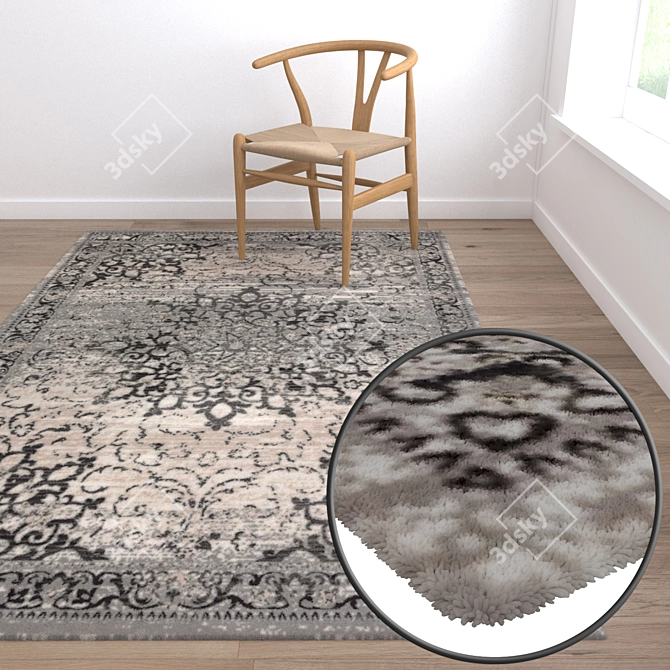 Luxury Texture Carpets Set 3D model image 5