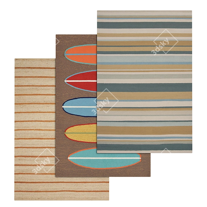 Premium Carpet Set 916 3D model image 1