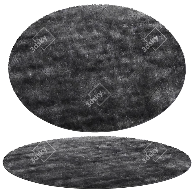 Elegant Circle Rug 3D model image 1