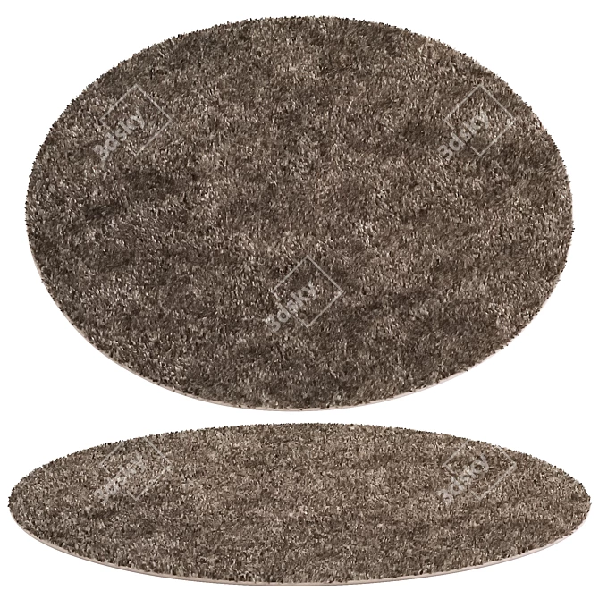 Elegant Circle Rug 3D model image 1