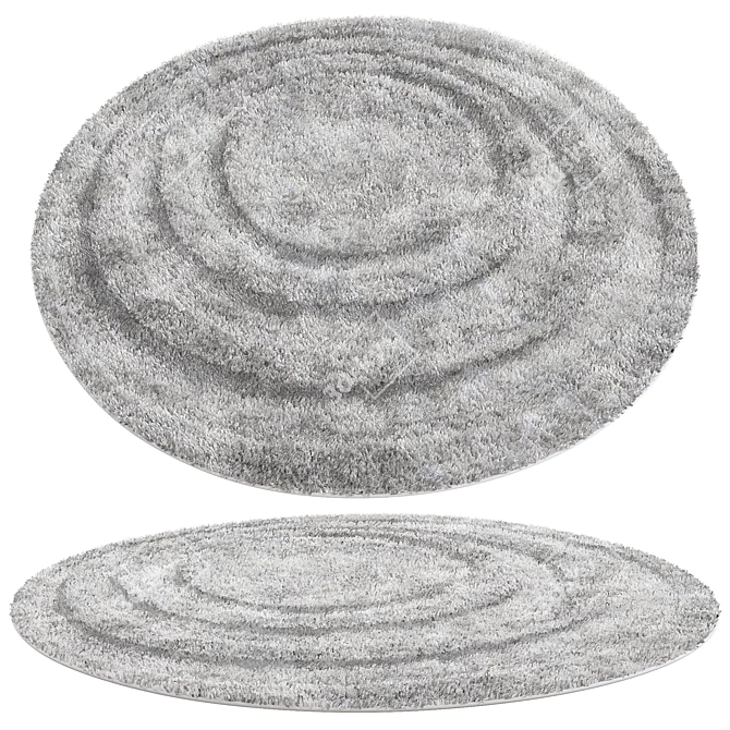 Elegant Round Rug - 10 3D model image 1