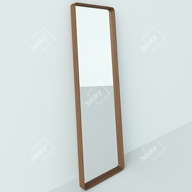 Elegant Angel Cerda Floor Mirror 3D model image 2