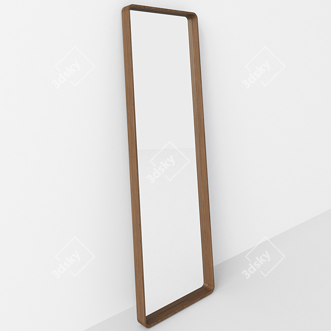 Elegant Angel Cerda Floor Mirror 3D model image 5