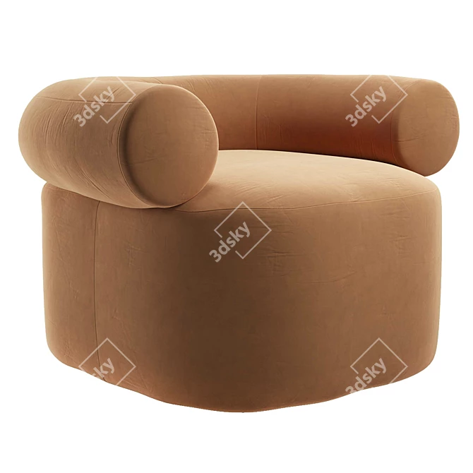 Huggy: Stylish and Comfortable Chair 3D model image 1