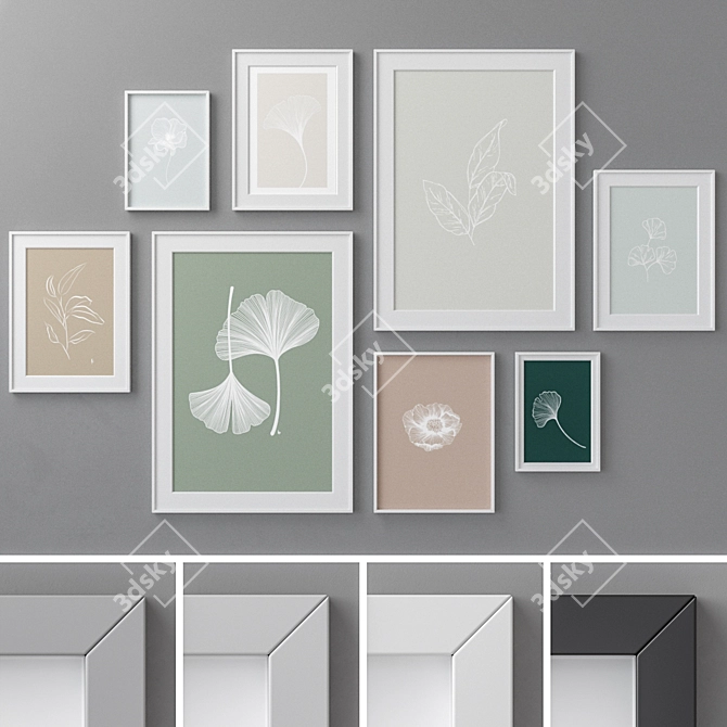 Versatile Photo Frames Set, 243 3D model image 1