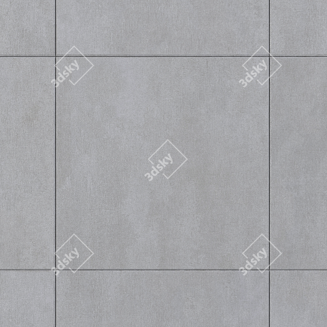 Savoy Gray Concrete Wall Tiles: Modern Multi-Texture Collection 3D model image 2